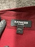 Express 100% Polyester Solid Burgundy Long Sleeve Blouse Size L - photo 8