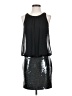 Cache 100% Polyester Metallic Black Cocktail Dress Size 2 - photo 1