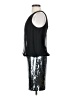 Cache 100% Polyester Metallic Black Cocktail Dress Size 2 - photo 5