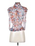 Equipment Floral Blue Sleeveless Button-Down Shirt Size S - photo 2