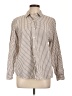 Talbots 100% Cotton Checkered-gingham Brown Long Sleeve Button-Down Shirt Size L - photo 1