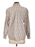 Talbots 100% Cotton Checkered-gingham Brown Long Sleeve Button-Down Shirt Size L - photo 2