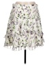 Topshop 100% Polyester Floral White Ivory Casual Skirt Size 12 - photo 1