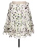 Topshop 100% Polyester Floral White Ivory Casual Skirt Size 12 - photo 2