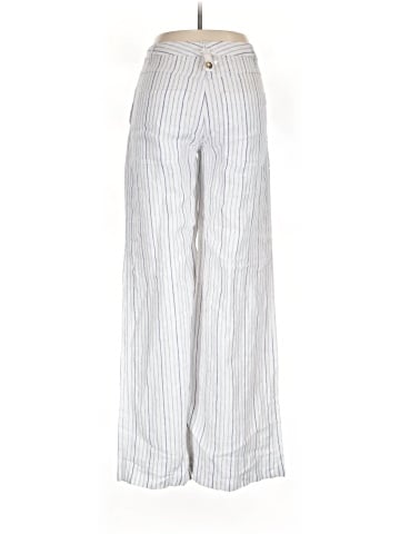 Madewell The Zoe Relaxed Wide Pant in Striped Linen (view 2)