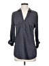Splendid 100% Rayon Tweed Gray 3/4 Sleeve Button-Down Shirt Size S - photo 1