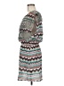 Very J 100% Polyester Chevron-herringbone Teal Casual Dress Size M - photo 5