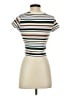 Kirious 100% Cotton Stripes Ivory Short Sleeve Turtleneck Size XS - photo 2