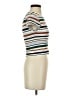 Kirious 100% Cotton Stripes Ivory Short Sleeve Turtleneck Size XS - photo 4