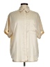 A New Day Color Block Ivory Short Sleeve Blouse Size M - photo 1