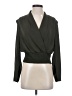 Express 100% Polyester Green Long Sleeve Blouse Size S - photo 1