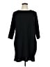 Nina Leonard Solid Black Casual Dress Size 1X - photo 1