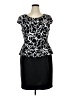 Connected Apparel Graphic Black Cocktail Dress Size 16 - photo 1