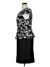 Connected Apparel Graphic Black Cocktail Dress Size 16 - photo 5