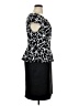 Connected Apparel Graphic Black Cocktail Dress Size 16 - photo 4