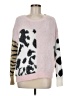 Unbranded 100% Acrylic Animal Print Pink Pullover Sweater Size M - photo 1