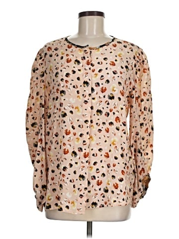 Hunter Bell Long Sleeve Silk Top (view 1)