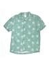 Crewcuts Outlet Tropical Teal Short Sleeve Button-Down Shirt Size 12 - photo 1
