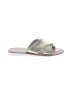 Jack Rogers 100% Leather Silver Sandals Size 5 1/2 - photo 1