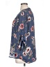 Maurices 100% Polyester Floral Blue 3/4 Sleeve Blouse Size XL - photo 5