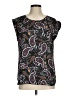 Ann Taylor LOFT 100% Polyester Paisley Black Sleeveless Blouse Size M - photo 1