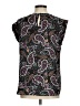 Ann Taylor LOFT 100% Polyester Paisley Black Sleeveless Blouse Size M - photo 2