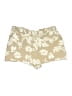 Just Fab 100% Rayon Floral Ivory Tan Shorts Size XXL - photo 1