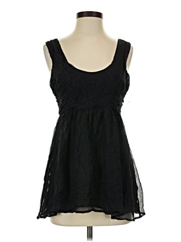 Flounce Sleeveless Silk Top (view 1)