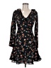 oasis 100% Polyester Floral Black Cocktail Dress Size 6 - photo 1