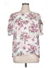 Counterparts 100% Polyester Floral White Short Sleeve Blouse Size XL - photo 1