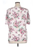 Counterparts 100% Polyester Floral White Short Sleeve Blouse Size XL - photo 2