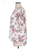 Counterparts 100% Polyester Floral White Short Sleeve Blouse Size XL - photo 5