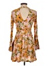 YFB 100% Rayon Print Orange Casual Dress Size 0 - photo 2