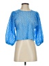 Zara Blue 3/4 Sleeve Blouse Size S - photo 1