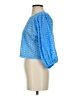 Zara Blue 3/4 Sleeve Blouse Size S - photo 5