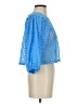 Zara Blue 3/4 Sleeve Blouse Size S - photo 4