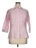 Unique Vintage 100% Polyester Checkered-gingham Pink 3/4 Sleeve Blouse Size 1X - photo 1