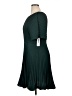 DKNY 100% Polyester Solid Green Casual Dress Size 14 - photo 5