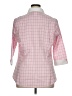 Unique Vintage 100% Polyester Checkered-gingham Pink 3/4 Sleeve Blouse Size 1X - photo 2