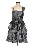 Teeze Me 100% Polyester Metallic Silver Cocktail Dress Size 3 - photo 1