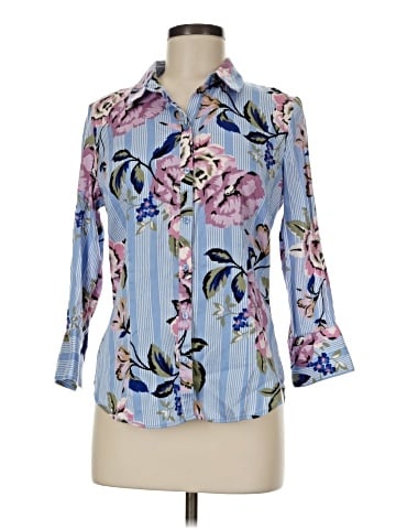 7th Avenue Design Studio New York & Company 3/4 Sleeve Button-Down Shirt (view 1)
