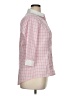 Unique Vintage 100% Polyester Checkered-gingham Pink 3/4 Sleeve Blouse Size 1X - photo 4
