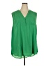 Torrid 100% Polyester Green Sleeveless Blouse Size 4X Plus (4) - photo 1