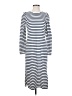 Universal Thread 100% Cotton Stripes Blue Casual Dress Size S - photo 1
