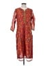 BiBA 100% Polyester Red Casual Dress Size EU 36 / US 6 - photo 1
