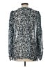 Shoshanna Animal Print Silver Long Sleeve Blouse Size L - photo 2