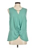 Thalia Sodi 100% Polyester Teal Sleeveless Blouse Size M - photo 1