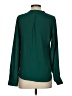 The Limited 100% Polyester Solid Green Long Sleeve Blouse Size XS - photo 2
