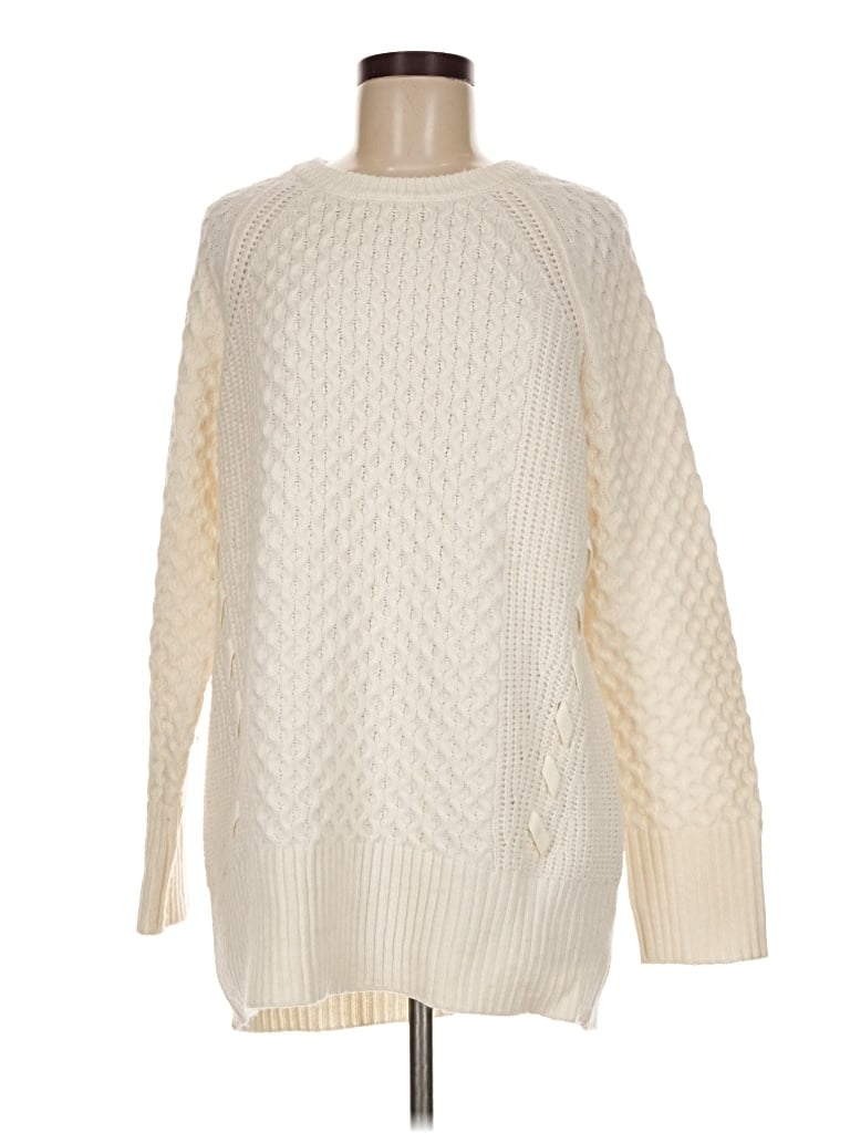 Pre-owned Express Pullover Sweater In Ivory