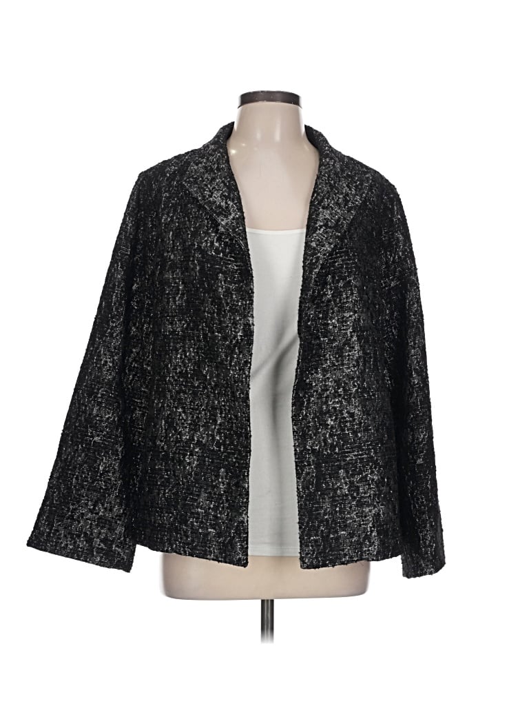 Pre-owned Eileen Fisher Blazer Jacket In Gray